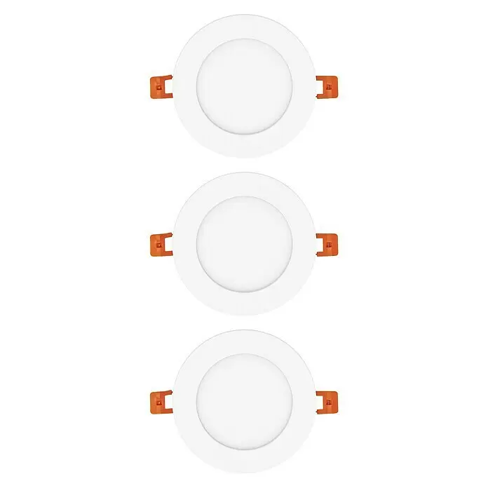 Ledvance LED-Einbauleuchten-Set rund - 8 W, Ø x H: 12 x 2,4 cm, Weiß, Warmweiß - Ansicht von unten