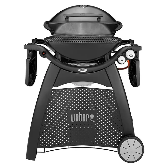 Weber Barbacoa de gas Q3000 - Superficie de la parrilla (An x Pr): 64 x 45 cm, 6,4 kW, Número de quemadores: 2 ud. - Aquí tienes una parrilla de gas Weber Q 1200 con tapa, rejillas, mesas laterales y controles, perfecta para los amantes de la parrilla.