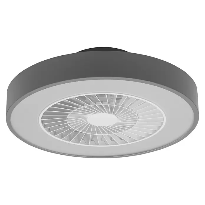 Ledvance Smart+ WiFi Deckenventilator - Grau, 55 cm, 78 W - Deckenventilator mit Licht. Modernes Design in Grau und Weiß mit integriertem Ventilator für eine angenehme Raumtemperatur.