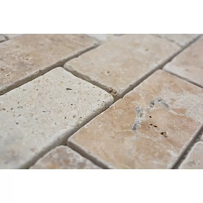 Mosaikfliese Brick Inula Antique XNT 41210 - 30,5 x 30,5 cm, Beige, Matt - Detailaufnahme