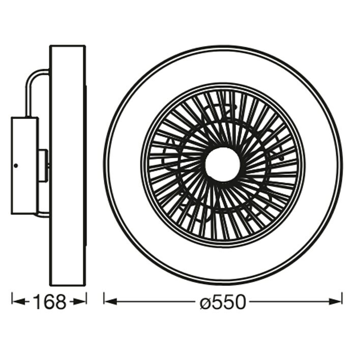 Ledvance Smart+ WiFi Deckenventilator (Durchmesser: 55 cm, 78 W, Grau) | BAUHAUS