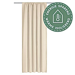 Thermovorhang Cecile (B x H: 140 x 255 cm, 100% Polyester, Beige)