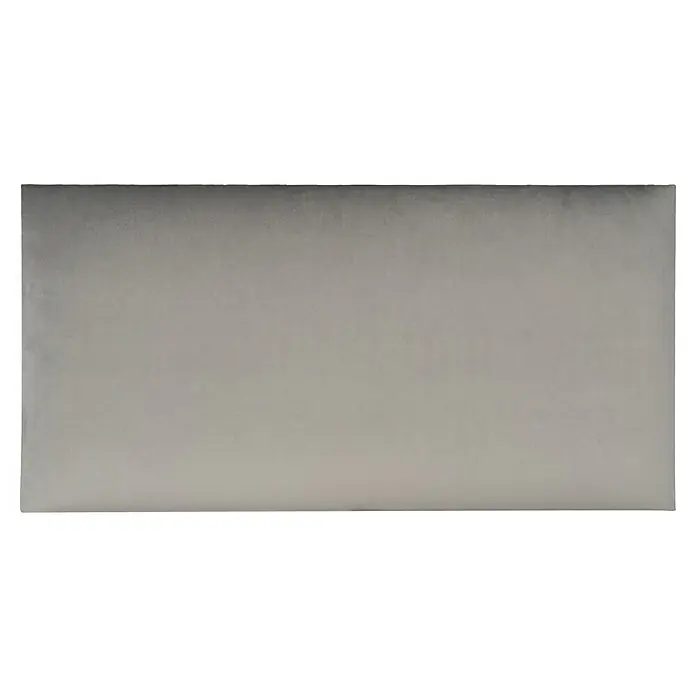 Fllow Wandpolster-Set Velvet A2 - 300 x 120 cm, Grau - Graues rechteckiges Stück Stoff mit leichtem Farbverlauf von hell nach dunkel. Ideale Textur für Hintergründe und kreative Projekte.