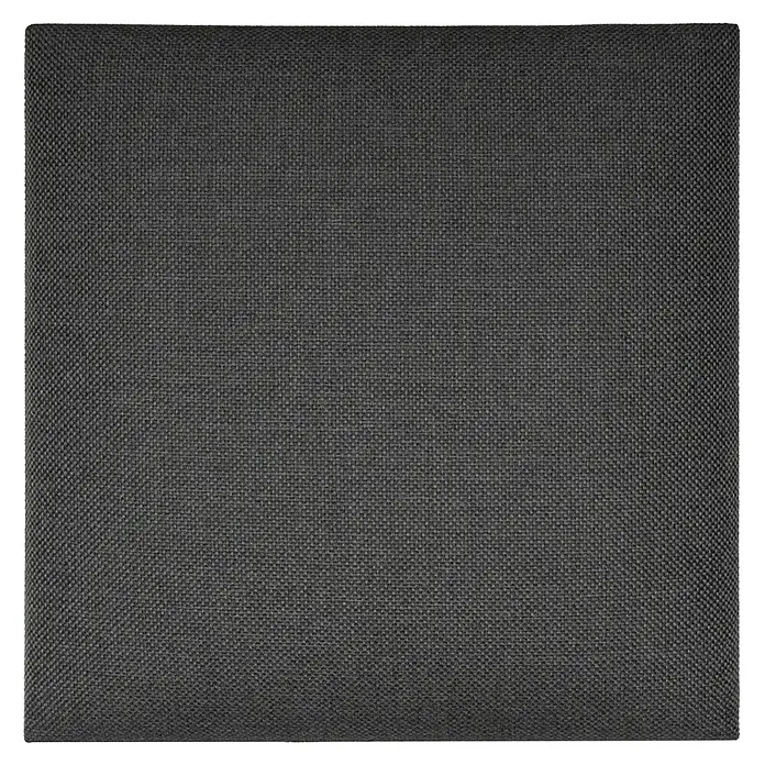 Fllow Wandpolster-Set Inari A4 - 270 x 180 cm, Anthrazit - Schwarzes Textilquadrat mit feiner Webstruktur, ideal für Hintergründe oder Textildesign.