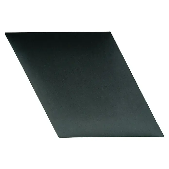 Fllow Wandpolster-Set Velvet C3 - 270 x 150 cm, Grün - Dunkelgraue, rautenförmige Wandfliese mit matter Oberfläche, ideal für moderne Raumgestaltungen und stilvolle Akzente.