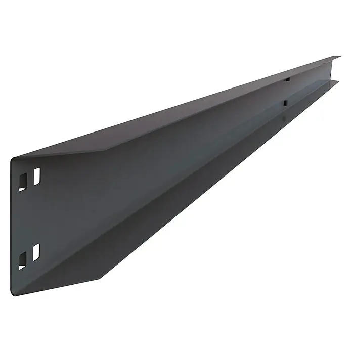 Simonrack Simontaller Travesaño para estanterías de carga pesada L 95 - L x An x Al: 120 x 6,9 x 3 cm, Gris - Perfil de viga de acero gris con recortes cuadrados. Ideal para proyectos de construcción que requieren estabilidad y resistencia.