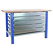 Simonrack Simonwork Banco de trabajo BT6L PRO Box Laminate (L x An: 75 x 150 cm, Altura de trabajo: 86,5 cm, Carga soportada: 1.000 kg, Azul) | BAUHAUS