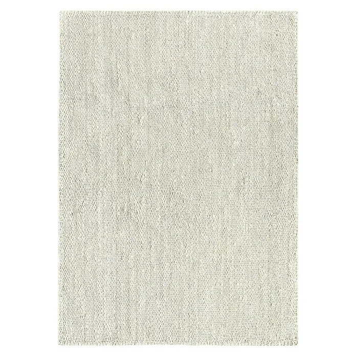 Alfombra de yute Córdoba - Blanco, 230 x 160 cm, 100% yute - Primer plano de una alfombra beige con una sutil textura tejida, ideal para añadir calidez a los espacios habitables.\n