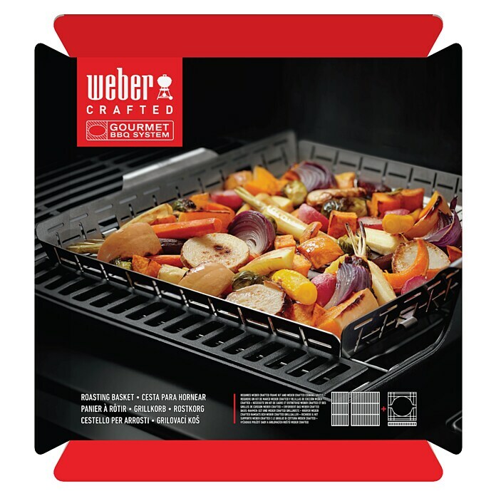 Weber Crafted Cesta para barbacoa (L x An x Al: 41,4 x 43,7 x 5,1 cm, Acero inoxidable) | BAUHAUS