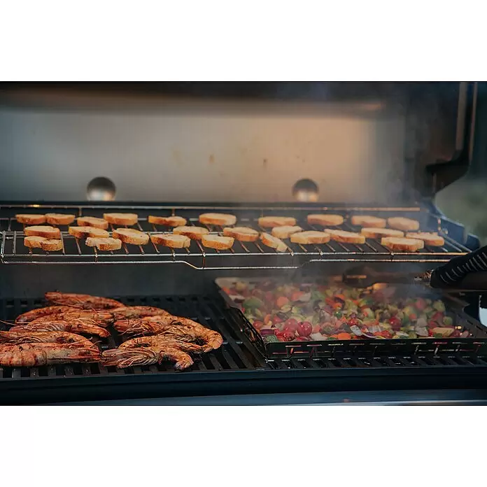 Weber Crafted Grillkorb - L x B x H: 41,4 x 43,7 x 5,1 cm, Edelstahl - Anwendungsbeispiel