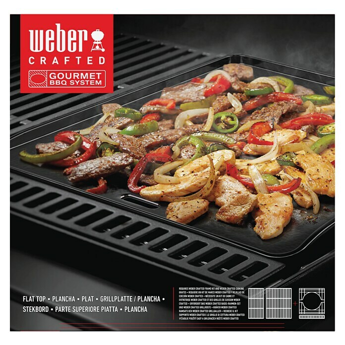 Weber Crafted Plancha para barbacoa (L x An: 41,3 x 40,1 cm, hierro fundido) | BAUHAUS