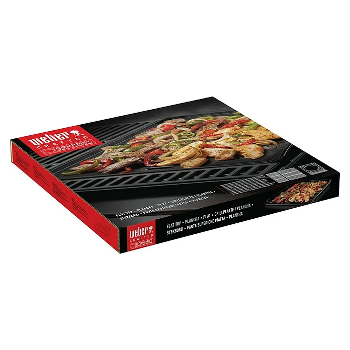 Weber Crafted GrillplatteL x B: 41,3 x 40,1 cm, Gusseisen - Hier ist die Verpackung für die Weber Crafted Grillplatte, ideal für köstliche Grillgerichte.