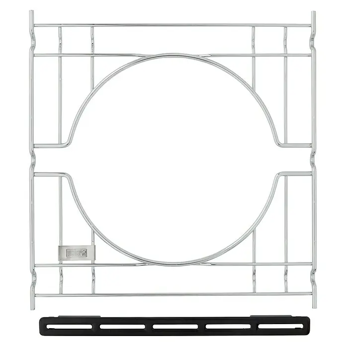 Weber Crafted Módulo base - Específico para: Parrillas de gas Weber Spirit Series a partir de 2016 / Parrillas de pellets Weber Smokefire - Imagen de producto de una rejilla Weber con una pieza de plástico negro desmontable.