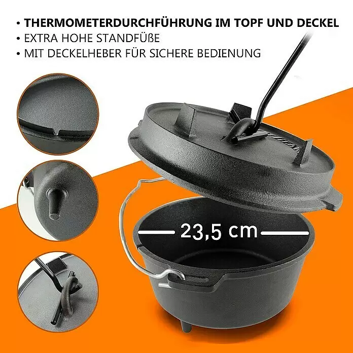 Jim Beam Dutch Oven - Ø x H: 27,2 x 19 cm - Informationsansicht