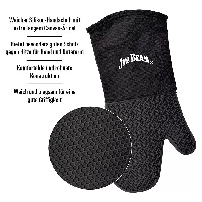 Jim Beam Grillhandschuh - Einheitsgröße, Silikon - Informationsansicht