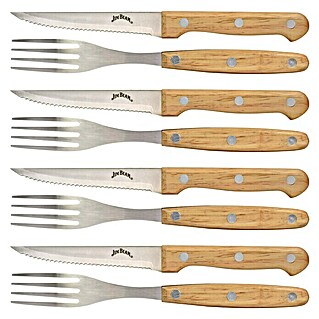 Jim Beam Steakmesser-Set II (Edelstahl, Silber/Braun, 8 -tlg.)