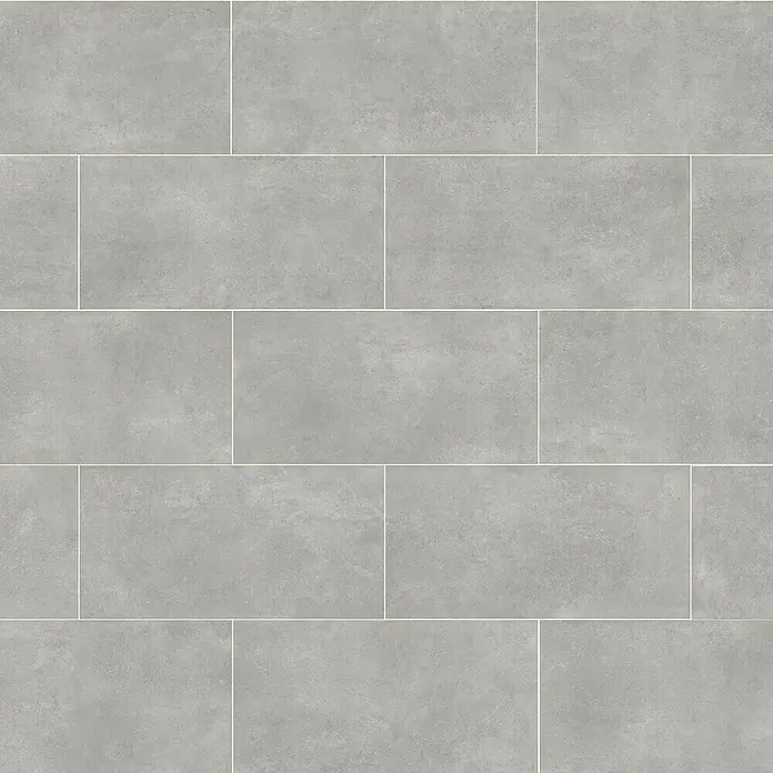 Feinsteinzeugfliese Arkety Slim - 59 x 120 cm, Grau, Matt - Graue Bodenfliesen mit hellen Fugen, die ein modernes und minimalistisches Design schaffen, ideal für stilvolle Innenräume.