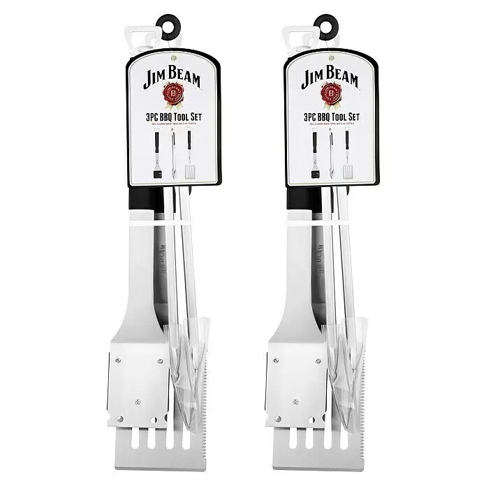 Jim Beam Grillbesteck Set - Länge: 40 cm, Gummi - Vorderansicht