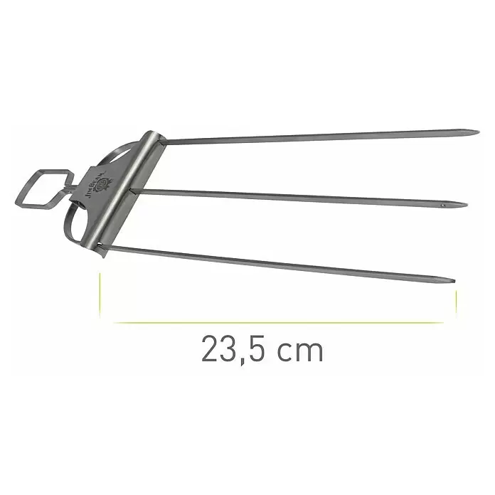 Jim Beam Grillspieß - Länge: 23,5 cm, 4 Stk. - Grillspieß aus Edelstahl von Jim Beam mit 3 Zinken, 23,5 cm lang.