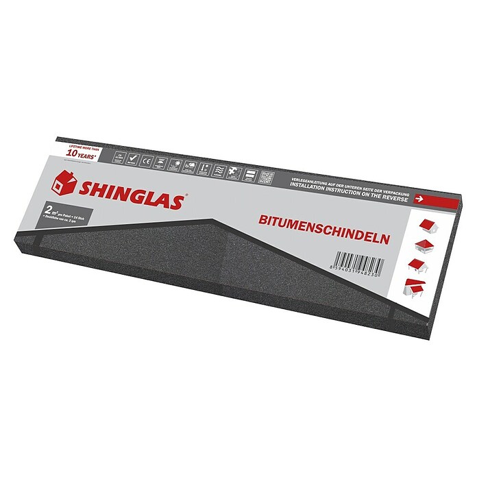 Rechthoekige dakshingles (Zwart, 2 m², Bitumen)