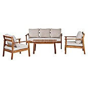 Sunfun Conjunto de muebles Aroa (4 pzs., Madera de acacia, Marrón/Gris) | BAUHAUS