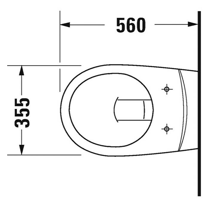 Duravit D-Code Wand-WC Basic (Ohne WC-Sitz, Ohne Beschichtung, Tiefspüler, Weiß)