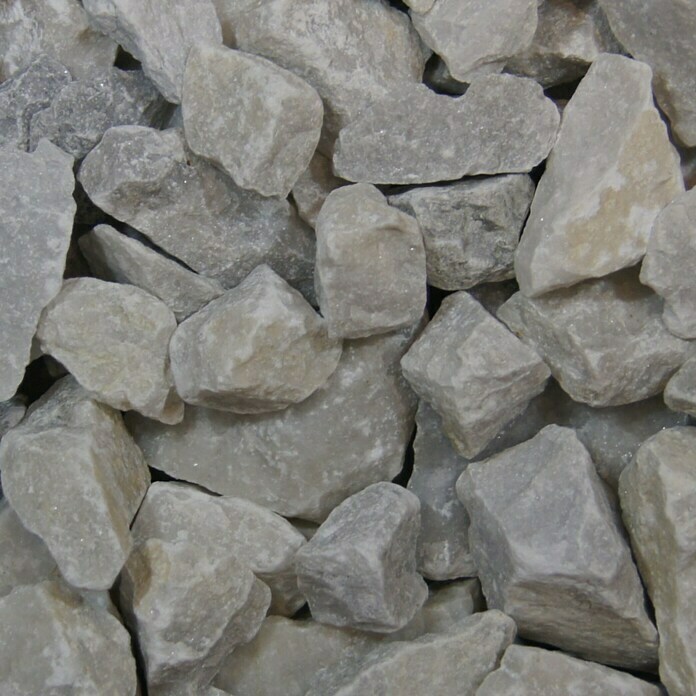 Min2C Bruchsteine (Naturweiß, 30 mm - 60 mm, 25 kg)