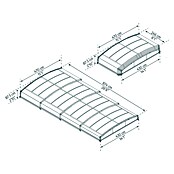 Palram – Canopia Cubierta para piscina Majorca (Específico para: Piscina, L x An: 800 x 400 cm, Aluminio) | BAUHAUS
