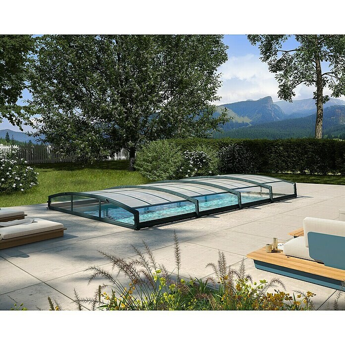 Palram – Canopia Cubierta para piscina Majorca (Específico para: Piscina, L x An: 800 x 400 cm, Aluminio) | BAUHAUS