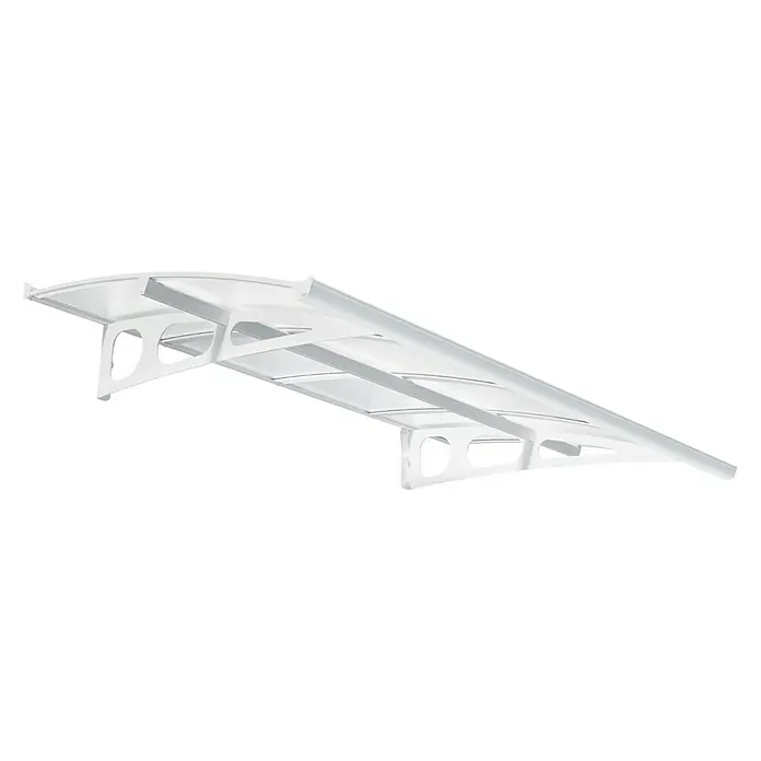 Palram – Canopia Marquesina para puerta Bordeaux doble capa - An x Pr: 223 x 140 cm - Un toldo blanco para puerta que ofrece protección contra los elementos mientras mejora la apariencia de su entrada.
