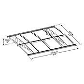 Palram – Canopia Marquesina para puerta Bordeaux doble capa (223,5 x 139 x 33 cm, Transparente) | BAUHAUS