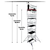 Krause ProTec XXL Rollgerüst Breitaufbau (Arbeitshöhe: 11,3 m, Belastbarkeit Plattform: 480 kg) | BAUHAUS