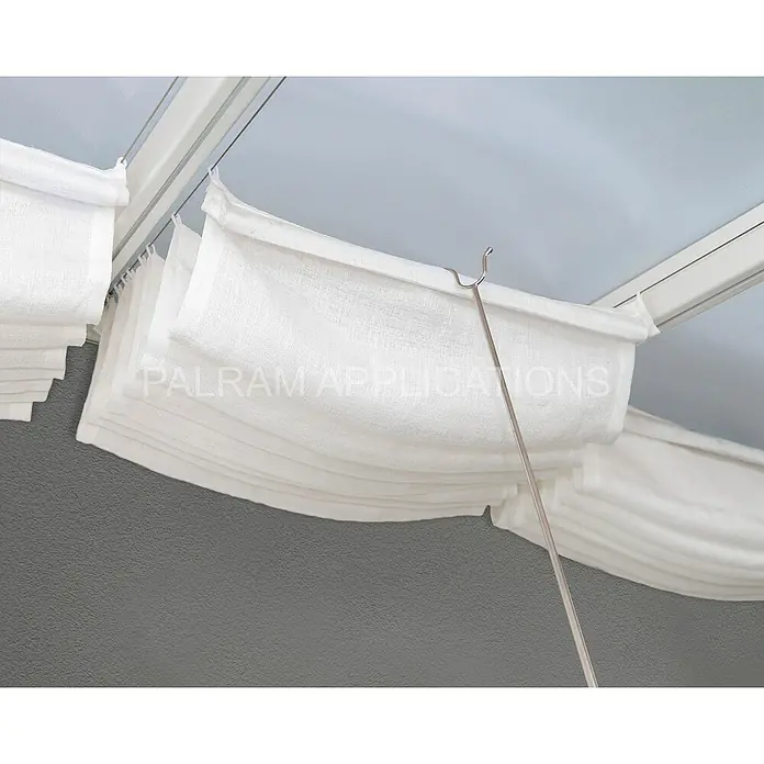 Palram – Canopia Techo de repuesto para pérgola - 325 x 64,5 cm, Específico para: Pérgola 300 x 300, Blanco, 5 ud. - Paneles de tela blanca como protección solar en una estructura de techo, parcialmente con varilla de accionamiento, para interiores o jardines de invierno.