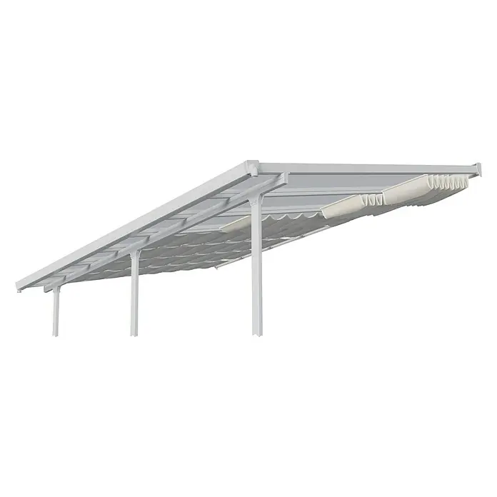 Palram – Canopia Techo de repuesto para pérgola - 325 x 64,5 cm, Específico para: Pérgola 300 x 300, Blanco, 5 ud. - Una cubierta de patio blanca con paneles de tela para protección solar. El producto ofrece sombra y protección en áreas exteriores.