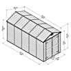 Palram – Canopia Caseta de jardín Skylight (Medidas ext. (An x Pr): 185 x 378 cm, Plástico, Ámbar) | BAUHAUS