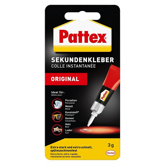 Pattex Sekundenkleber Classic (3 g, Tube, Flüssig)