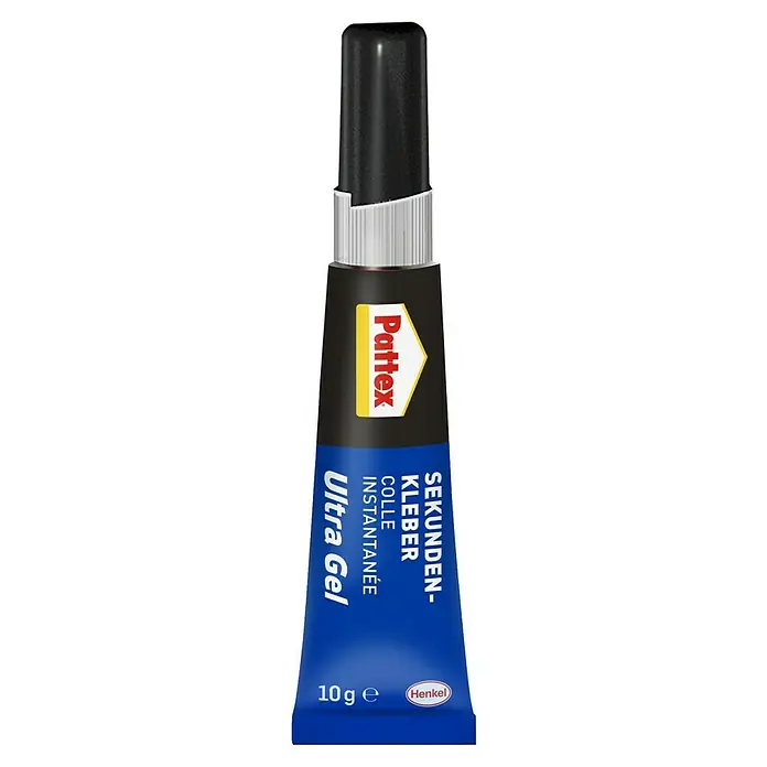 Pattex Sekundenkleber Ultra Gel XL - 10 g, Tube, Gelartig, 1 Stk. - Pattex Sekundenkleber Ultra Gel, ideal für schnelle und saubere Verklebungen im Haushalt, Modellbau und mehr.