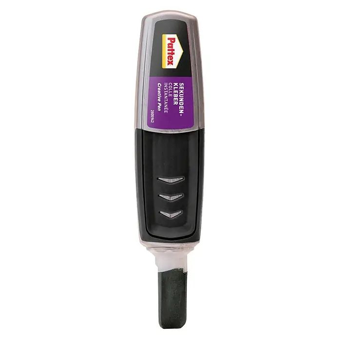 Pattex Sekundenkleber Creative Pen - 3 g, Flüssig, Tube - Sekundenkleber Creative Pen von Pattex mit praktischer Applikatorspitze für präzises Kleben. Ideal für Modellbau und Haushalt.