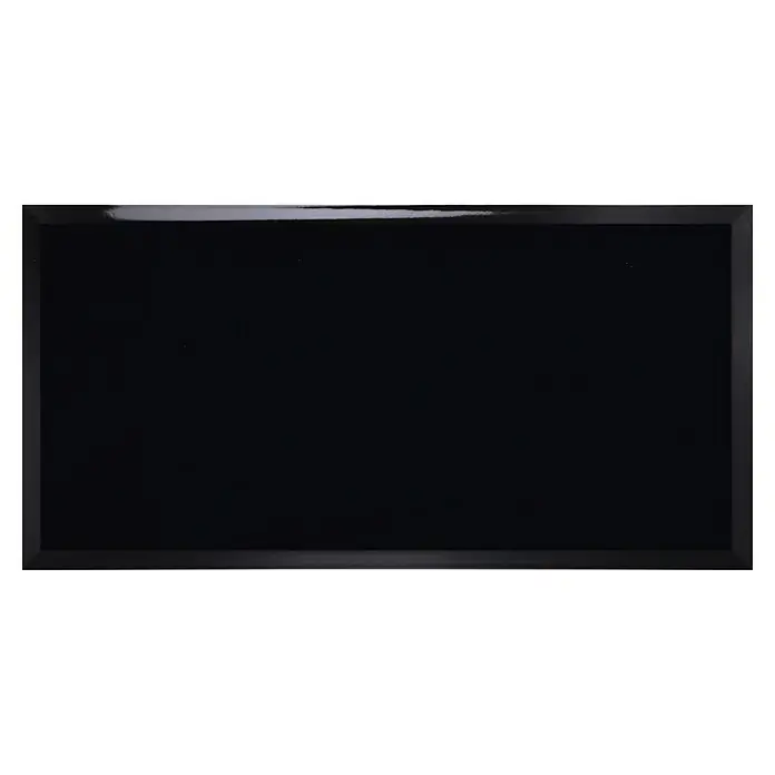 Wandfliese Metro XXL - 30 x 60 cm, Schwarz, Glänzend - Schwarzer Bilderrahmen mit glänzender Oberfläche, ideal für Fotos, Kunstdrucke und Gemälde, um Ihre Erinnerungen stilvoll zu präsentieren.