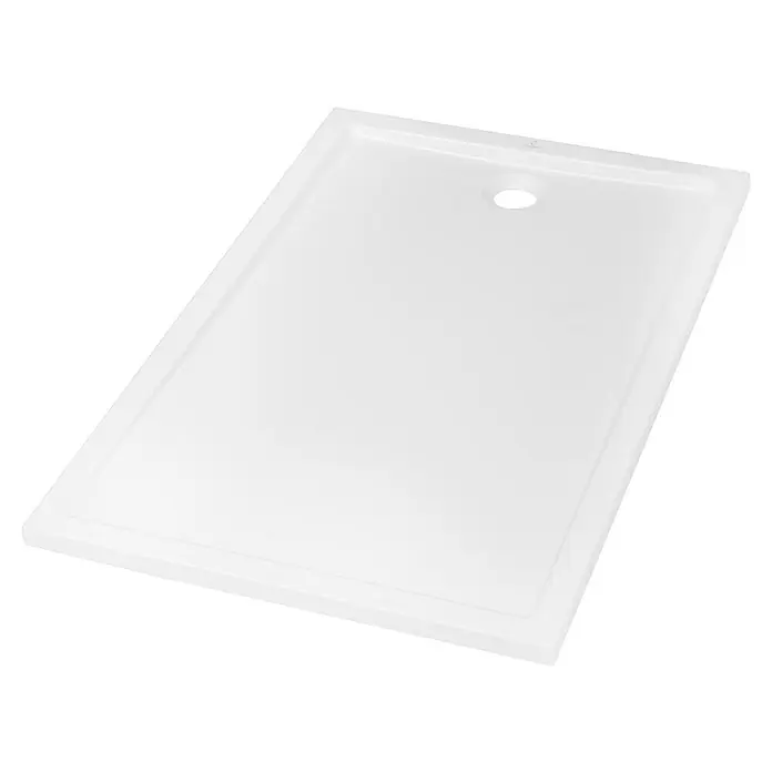 Camargue Altamira Duschwanne - L x B: 140 x 90 cm, Verbundwerkstoff, Weiß - Helle Duschwanne mit integriertem Abfluss für moderne Badezimmer, ideal für eine ebenerdige Dusche.
