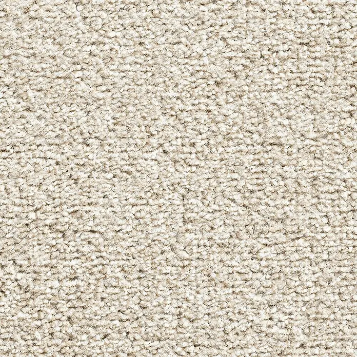 Teppichboden Meterware Valeria - Breite: 500 cm, Velours, 100 % Polypropylen, Beige - Nahaufnahme eines Teppichs mit engem, strukturiertem Flor in einem neutralen Beigeton, ideal für jeden Wohnbereich.
