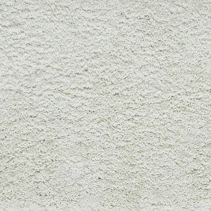 Teppichboden Meterware Xenia - Breite: 400 cm, Velours, 100 % Polyester, Creme - Detailaufnahme eines hellen, flauschigen Teppichs, ideal für gemütliche Wohnräume.