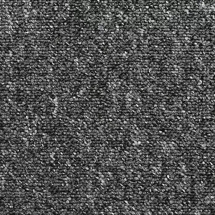 Teppichboden Meterware Liam - Breite: 500 cm, Schlinge, 100 % Polypropylen, Anthrazit - Dunkelgrauer Schlingenflor-Teppich mit melierter Textur.