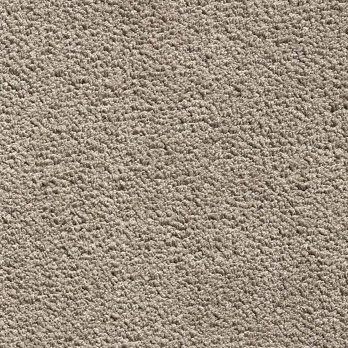 Teppichboden Meterware Xenia - Breite: 400 cm, Velours, 100 % Polyester, Taupe - Hellbrauner, strukturierter Teppich.