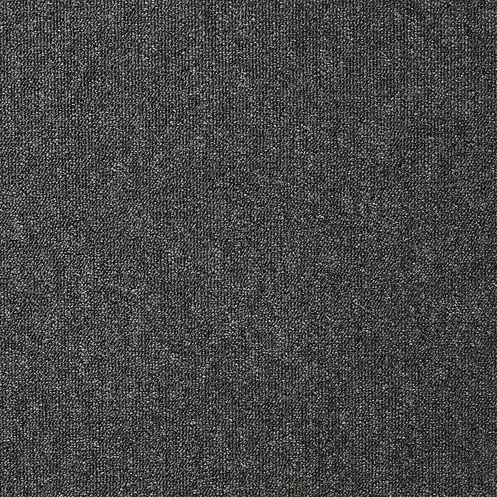 Teppichboden Meterware Business - Breite: 400 cm, Schlinge, 100 % Polypropylen, Dunkelgrau - Nahaufnahme einer dunkelgrauen, texturierten Schlingenflor-Teppichoberfläche.