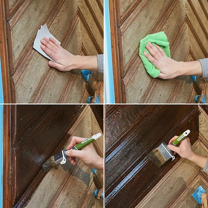 swingcolor Fenster- & Türenlasur - Kiefer, 750 ml, Seidenglänzend - Holzrestaurierung: Schleifen, Reinigen und Auftragen von Lack mit einem Pinsel für ein verbessertes Aussehen der Holzoberfläche.