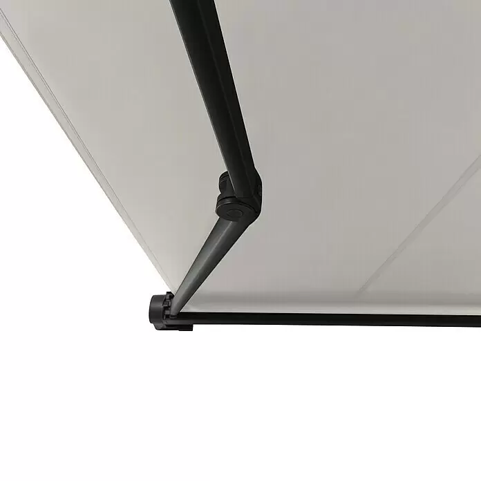 Sunfun Vollkassettenmarkise Elba - Grau, Farbe Gestell: Tiefschwarz, Breite: 4 m, Ausfall: 3,5 m - Detailaufnahme