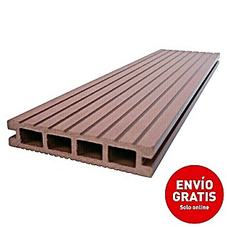 Dioco Tablón para terraza WPC (L x An x Es: 220 x 14,5 x 2,2 cm, Teca)
