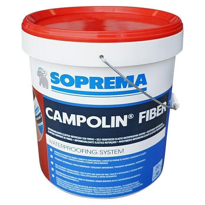 Soprema Impermeabilizante Campolin Fiber (Rojo, 20 kg)