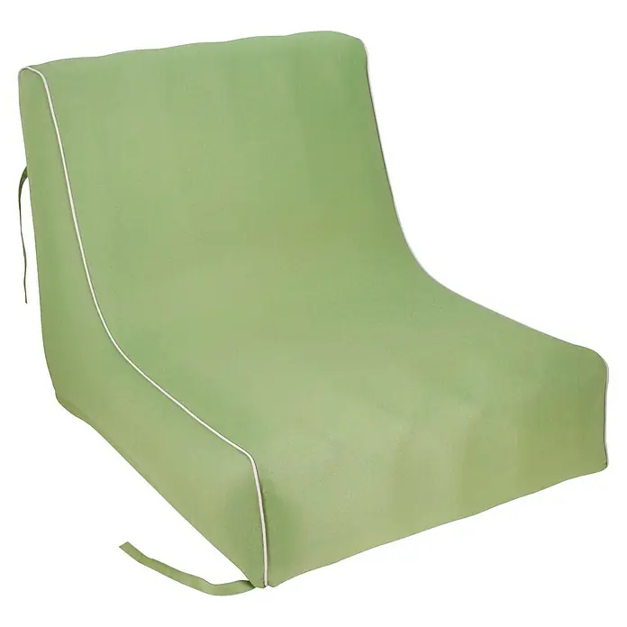 Sitzsack Aufblasbar - 70 x 90 x 70 cm, Grün, 100 % Polyester - Hellgrüner Stuhlkissenbezug mit weißer Paspelierung. Der Bezug bietet Schutz und Komfort für Ihren Stuhl und verleiht ihm einen frischen Look.